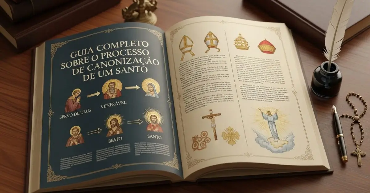 Guia completo sobre o processo de canonização de um santo, mostrando as etapas da jornada para a santidade na Igreja Católica.